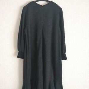 Urben Dress flared hem Long sleeves Black